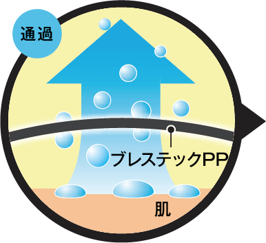 ブレステックPPの水分透過画像