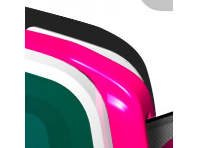 ポリウレタン素材を採用したソフトなフレーム。