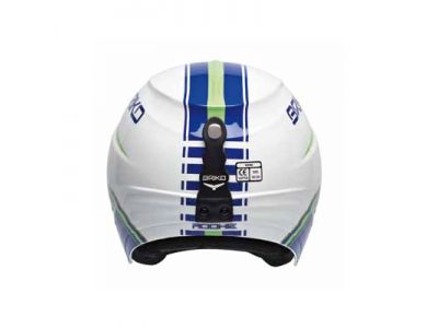 後グラフィック　ゴーグル止めストラップ。