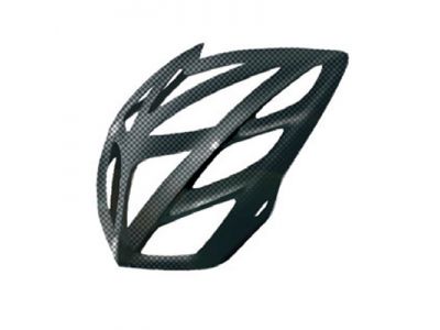 耐衝撃性、軽量性に妥協せずにベンチレーションを確保する為に、カーボンケージを前頭部へ採用