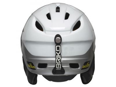 後部左右にはヘルメット内の湿気や熱気が外に抜けるよう排気孔が設けられている。また、中心にはゴーグル止めが付属