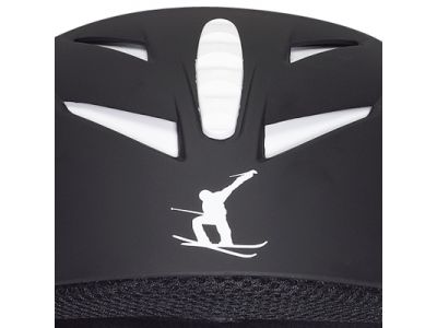 頭頂部に備え付けられた開閉式ベンチレーション、開けた状態ではスムーズに外気を取り込み、ヘルメット後部の排気孔からヘルメット内の湿気や熱気が外に抜けるように設計されている。