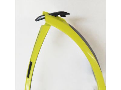 レンズ交換方法2:つまみ部分をフレーム内側に押し、レンズロックを解除します。