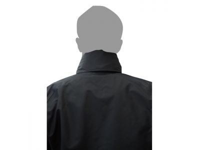 フードが不要な場合は、衿に巻いて収納可能です。