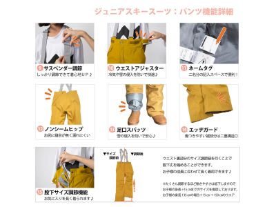 ジュニアパンツ機能詳細