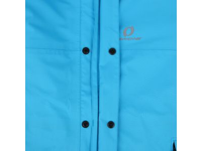 ジャケット二重比翼：横からの雨の侵入を防ぐ二重比翼仕様。