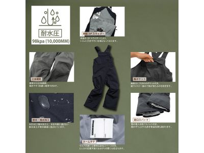 安心の耐水圧10,000ｍｍ 撥水加工素材使用