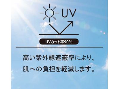 UVカット率90%
